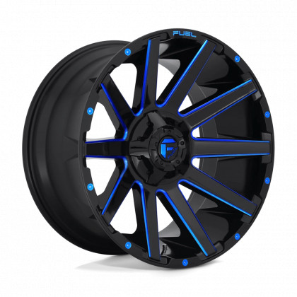 Alloy wheel D644 Contra Gloss Black Blue Tinted Clear Fuel