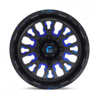 Alloy wheel D645 Stroke Gloss Black Blue Tinted Clear Fuel