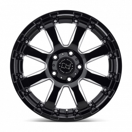 Alloy wheel Gloss Black W/ Milled Spokes Sierra Black Rhino