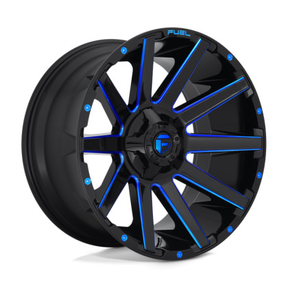 Alloy wheel D644 Contra Gloss Black Blue Tinted Clear Fuel