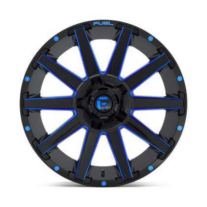 Alloy wheel D644 Contra Gloss Black Blue Tinted Clear Fuel