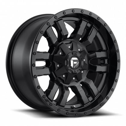 Alloy wheel D596 Sledge Matte Black Gloss Black LIP Fuel