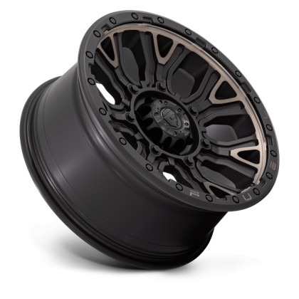 Alloy wheel D824 Traction Matte Black W/ Double Dark Tint Fuel