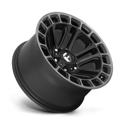 Alloy wheel D720 Heater Matte Black Double Dark Tint Machined Fuel