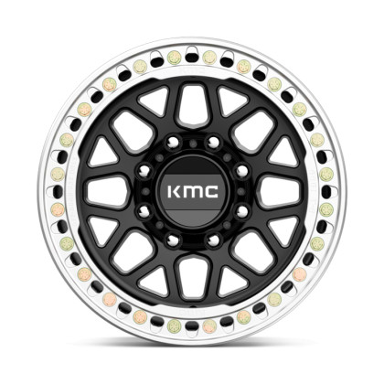 Alloy wheel KM235 Grenade Crawl Beadlock Satin Black KMC