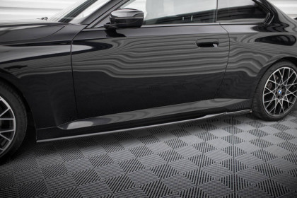 Prahové lišty V.1 BMW 2 Coupe G42 černý lesklý plast