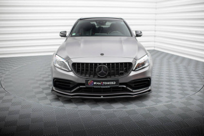 Spojler pod nárazník lipa V.1 Mercedes-AMG C63 Sedan / Estate W205 Facelift černý lesklý plast