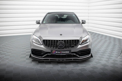 Street pro spojler pod nárazník lipa + flaps Mercedes-AMG C63 Sedan / Estate W205 Facelift černo červené