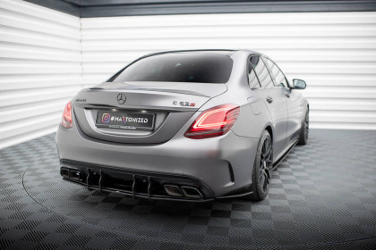 Splittery zadní boční Street Pro Mercedes-AMG C63 Sedan / Estate W205 Facelift černo červené