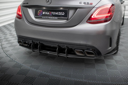 Spoiler zadního nárazníku Street pro Mercedes-AMG C63 Sedan / Estate W205 Facelift černo červené