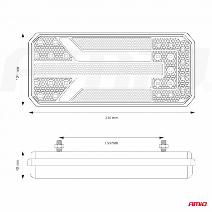 Světlo zadní sdružené LED dynamické LEVÉ PRAVE- RCL-01-LR