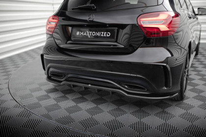 Spoiler zadního nárazniku Mercedes-Benz A AMG-Line W176 Facelift černý lesklý plast