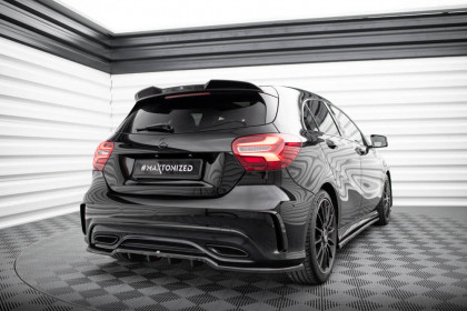 Prodloužení spoileru 3D Mercedes-Benz A AMG-Line W176 Facelift černý lesklý plast