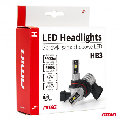 LED žárovky hlavního svícení H-mini HB3 9005 AMiO
