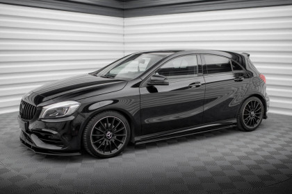 Prahové lišty Street pro Mercedes-Benz A AMG-Line W176 Facelift černé