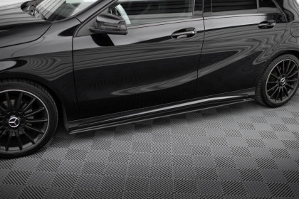 Prahové lišty Street pro Mercedes-Benz A AMG-Line W176 Facelift černé