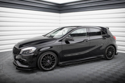 Prahové lišty Street pro + flaps Mercedes-Benz A AMG-Line W176 Facelift černé