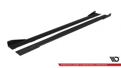Prahové lišty Street pro + flaps Mercedes-Benz A AMG-Line W176 Facelift černo červené