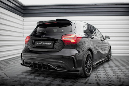 Spoiler zadního nárazníku Street pro + flaps Mercedes-Benz A AMG-Line W176 Facelift černo červený