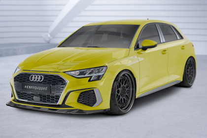 Spoiler pod přední nárazník CSR CUP - Audi A3 8Y S-Line / S3 8Y carbon look matný