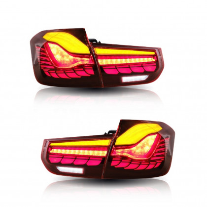 Zadní světla LED s dynamickým blinkrem BMW 3 F30 / F80 16-18-17 M4 GTS look červená