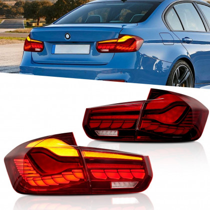 Zadní světla LED s dynamickým blinkrem BMW 3 F30 / F80 16-18-17 M4 GTS look červená