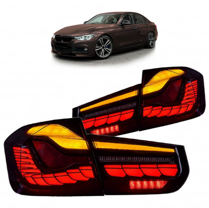 Zadní světla LED s dynamickým blinkrem BMW 3 F30 / F80 16-18-17 M4 GTS look kouřová