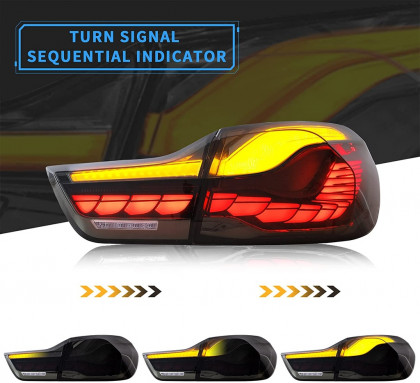 Zadní světla LED s dynamickým blinkrem BMW 3 F32 / F82 13- M4 GTS look kouřová