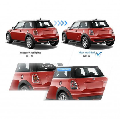 Zadní světla LED Mini R50 R53 R52 01-06 Union Jack style červená