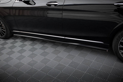 Prahové lišty Mercedes-Benz S W222 černý lesklý plast