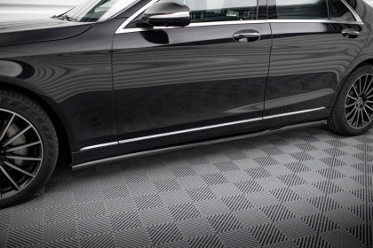 Prahové lišty Mercedes-Benz S W222 černý lesklý plast