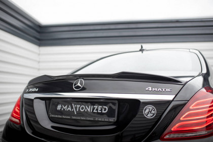 Prodloužení spoileru Mercedes-Benz S W222 černý lesklý plast