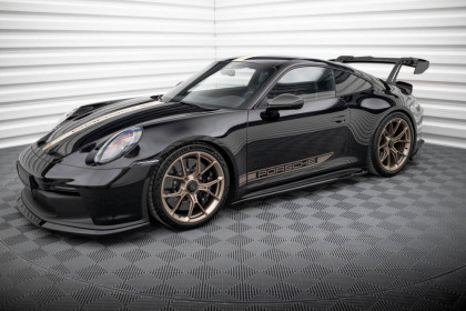 Prahové lišty Porsche 911 992 GT3 černý lesklý plast