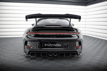 Prodloužení spoileru spodní Porsche 911 992 GT3 černý lesklý plast