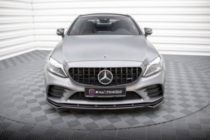 Spojler pod nárazník lipa V.1 Mercedes-AMG C43 Coupe C205 Facelift černý lesklý plast