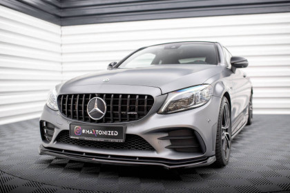 Spojler pod nárazník lipa V.1 Mercedes-AMG C43 Coupe C205 Facelift černý lesklý plast