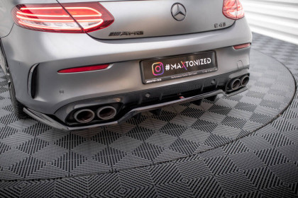 Spoiler zadního nárazniku Mercedes-AMG C43 Coupe C205 Facelift černý lesklý plast