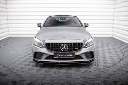 Street pro spojler pod nárazník lipa Mercedes-AMG C43 Coupe C205 Facelift Facelift černo červený