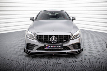 Street pro spojler pod nárazník lipa + flaps Mercedes-AMG C43 Coupe C205 Facelift Facelift černý