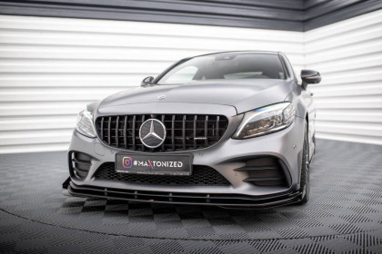 Street pro spojler pod nárazník lipa + flaps Mercedes-AMG C43 Coupe C205 Facelift Facelift černý