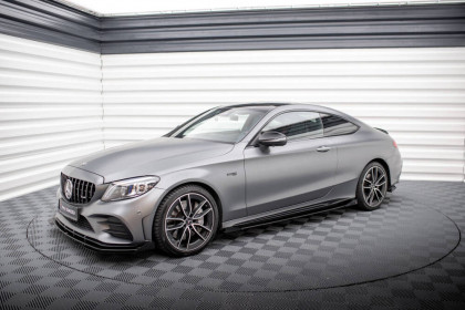 Prahové lišty Street pro + flaps Mercedes-AMG C43 Coupe C205 Facelift černo červené