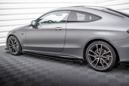 Prahové lišty Street pro + flaps Mercedes-AMG C43 Coupe C205 Facelift černo červené