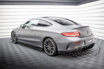 Splittery zadní boční Street Pro + flaps Mercedes-AMG C43 Coupe C205 Facelift černé