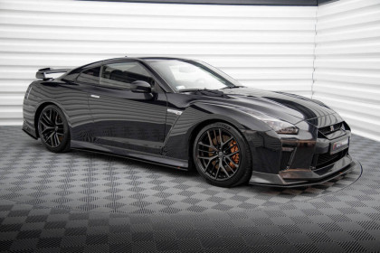 Prahové lišty Street pro Nissan GTR R35 Facelift černo červené