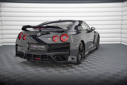 Splittery zadní boční Street Pro Nissan GTR R35 Facelift černo červené