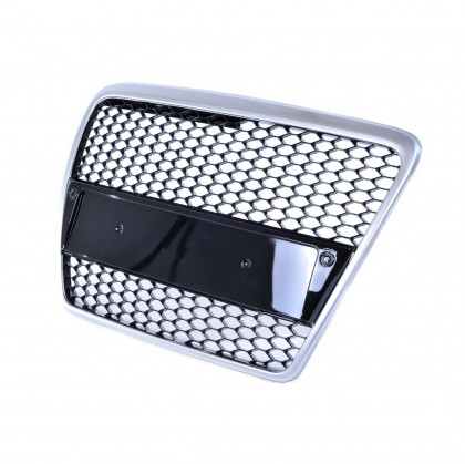 Sportovní maska AUDI A6 C6 (4F) RS-TYPE 04-08 silver / černá lesklá