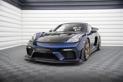 Spojler pod nárazník lipa Porsche 718 Cayman GT4 RS 982c černý lesklý plast