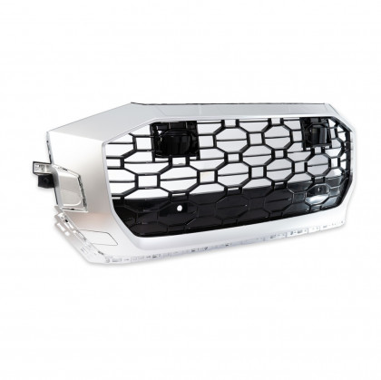 Sportovní maska AUDI Q8 (4M) RS-TYPE 2019- chrom / černá lesklá