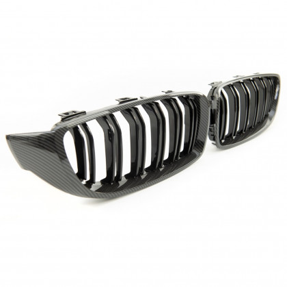 Maska - ledvinky BMW 4 (F32, F82) Coupe (F33, F83) Cabrio (F36) Gran Coupe 2013-2021 - M style chrom / černé lesklé