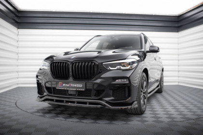 Spojler pod nárazník lipa V.2 BMW X5 M-Pack G05 černý lesklý plast